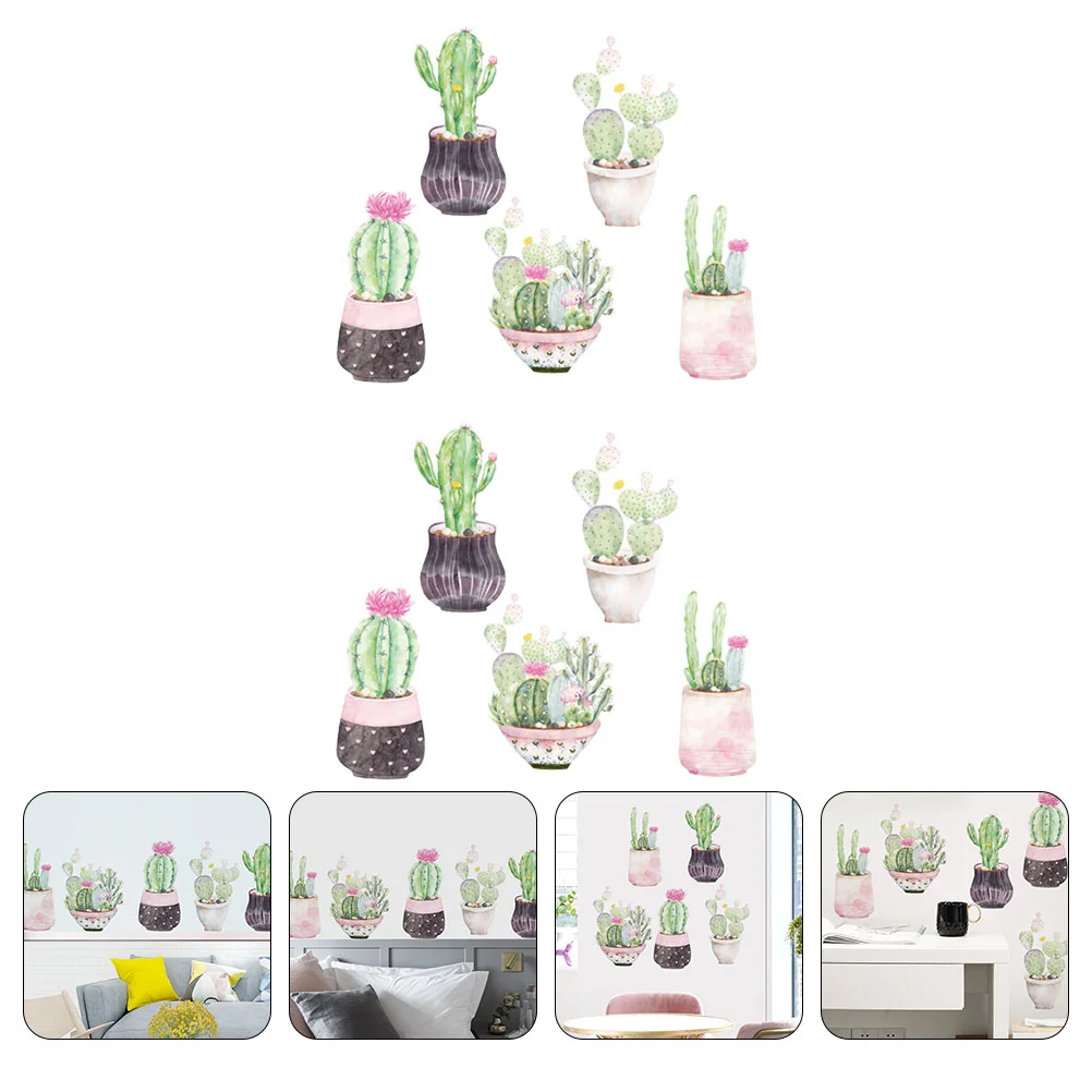

Wall Stickers Sticker Decals Kids Evergreen Bedroom Flowergirls Painting Removabletree Tropical Pvc Succulent Decal