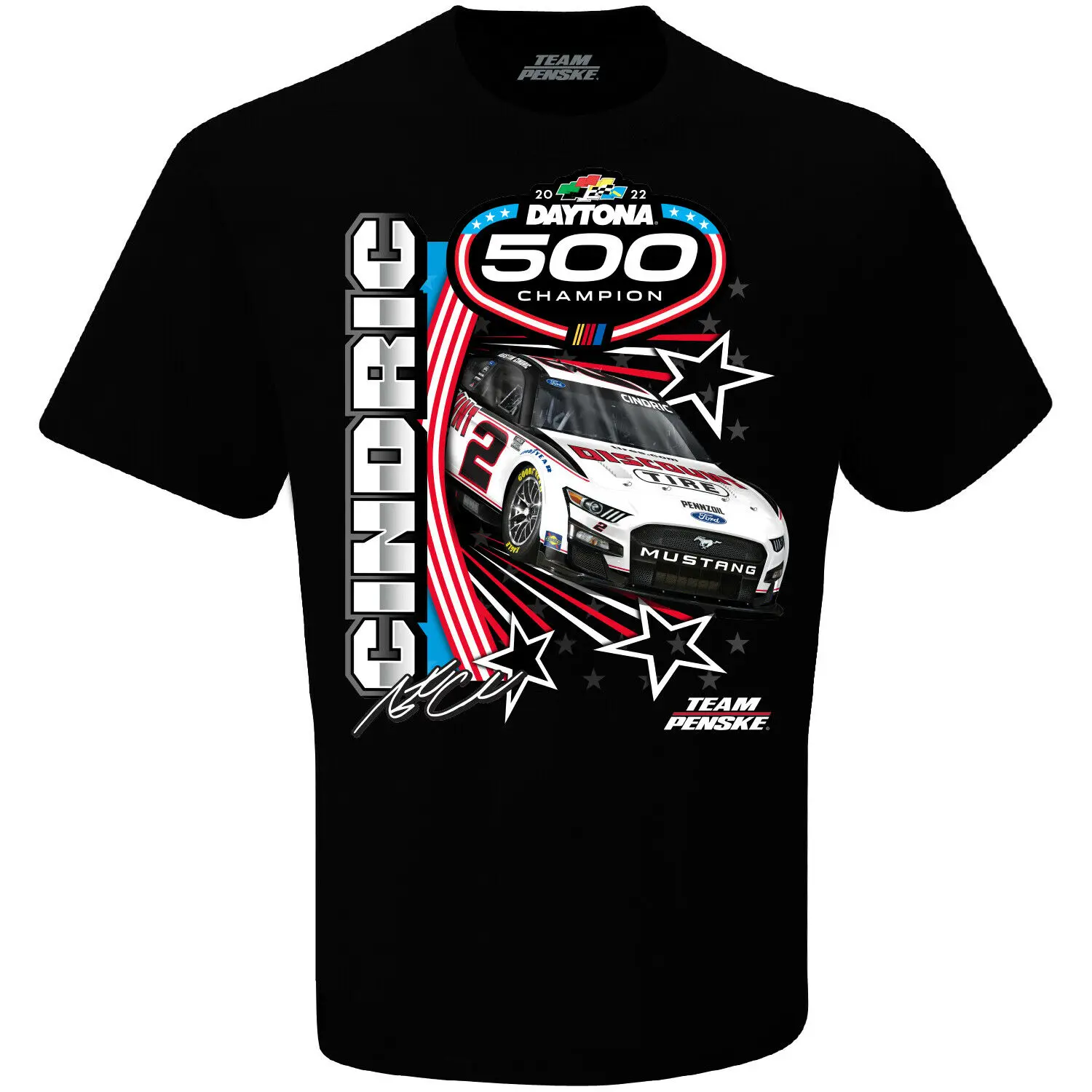 

Austin Cindric 2022 Daytona 500 Champion Race Win T-Shirt Black