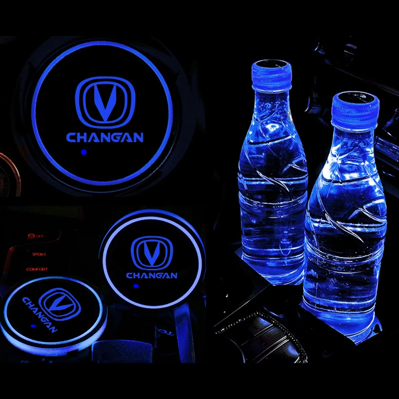 2 шт. автомобильные аксессуары подстаканник светящийся подставка значок для