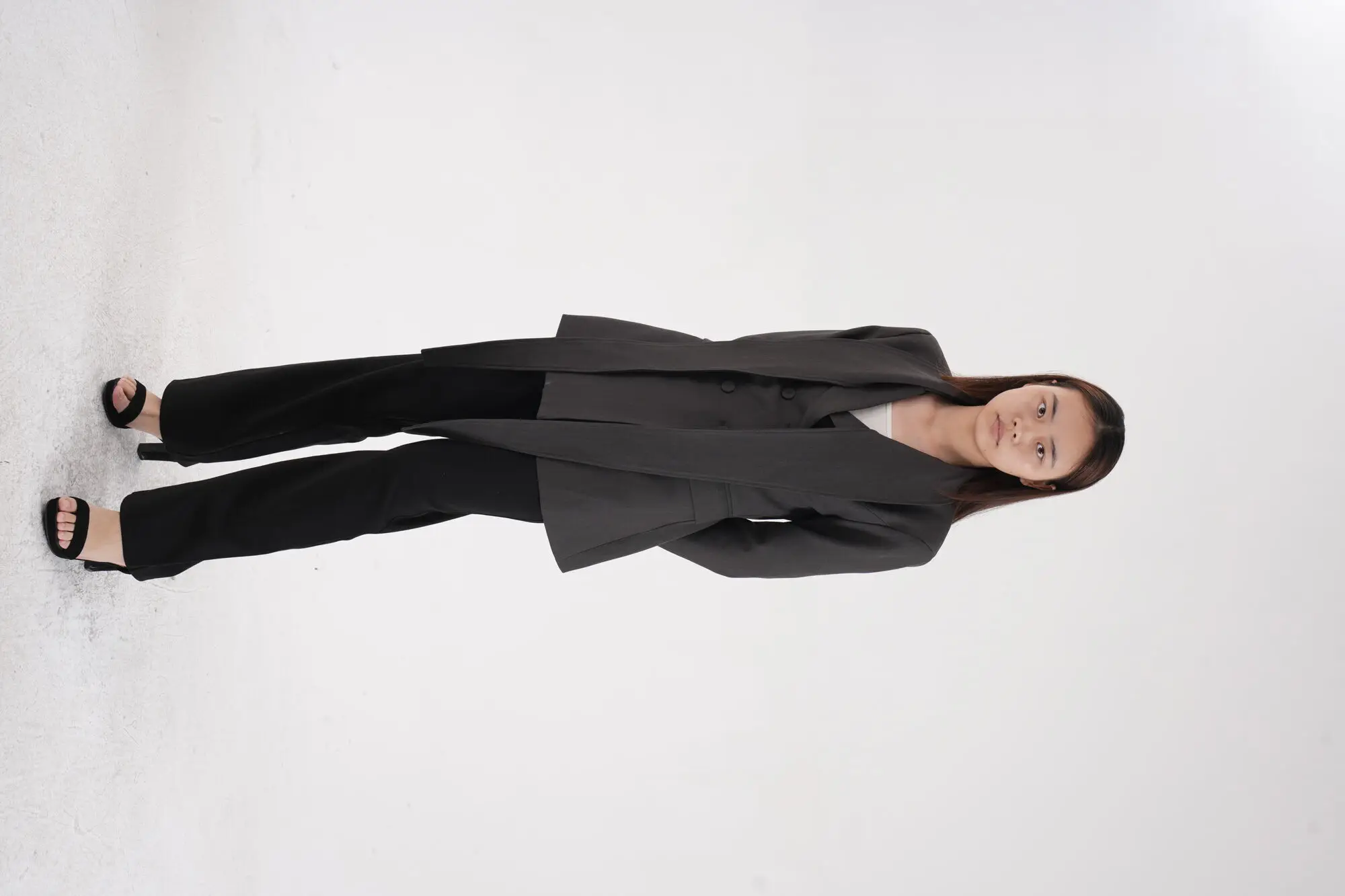 DEAT модный женский ангола красный пиджак с лентой однобортный длинными рукавами и