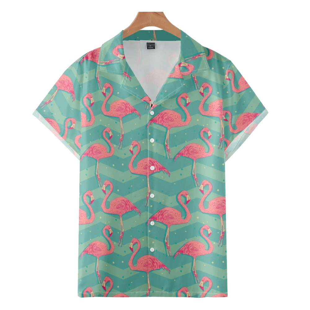 

Мужская модная гавайская рубашка в Кубинском стиле с 3D-принтом морских существ, уютная Повседневная пляжная одежда большого размера с коро...