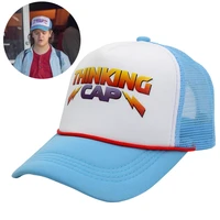 stranger things 4 dustin baseball cap trucker hats mesh boy hat unisex adjustable cap