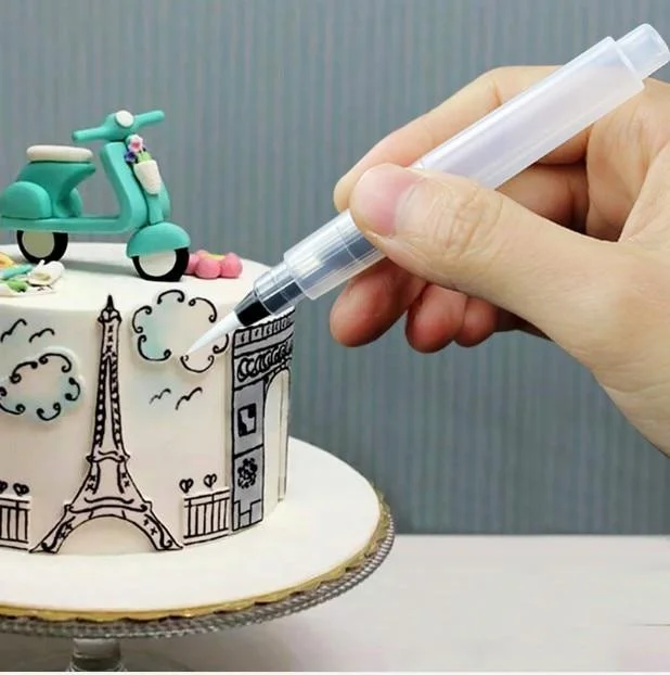 

2pcs Nozzles Set Tool Dessert Decorators Cake Decorating Pen Icing Piping Cream Syringe Tips Muffin Cake Decorating Pen
