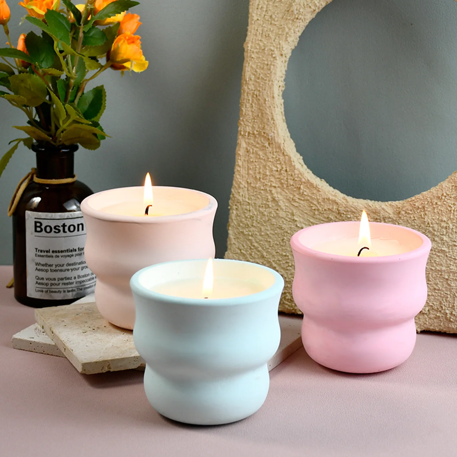 Креативная поясная чашка для свечей цементные бетонные формы сделай сам банка