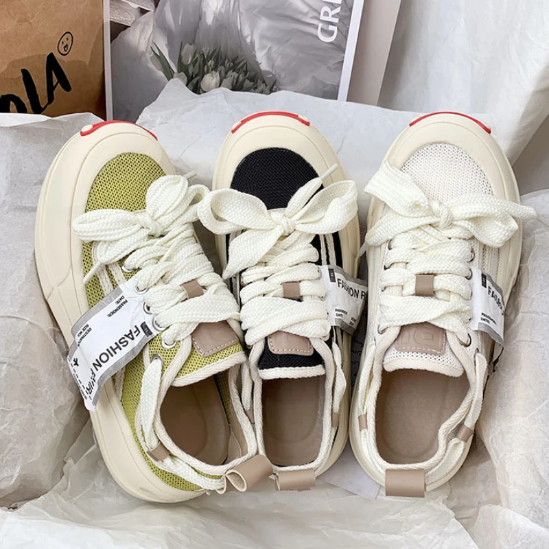 

Women's Platform Sneakers Canvas Shoes Chunky Black Comfortable Soft Women's Sports Shoes Sneakers Mesh Breathable Canvas Shoes