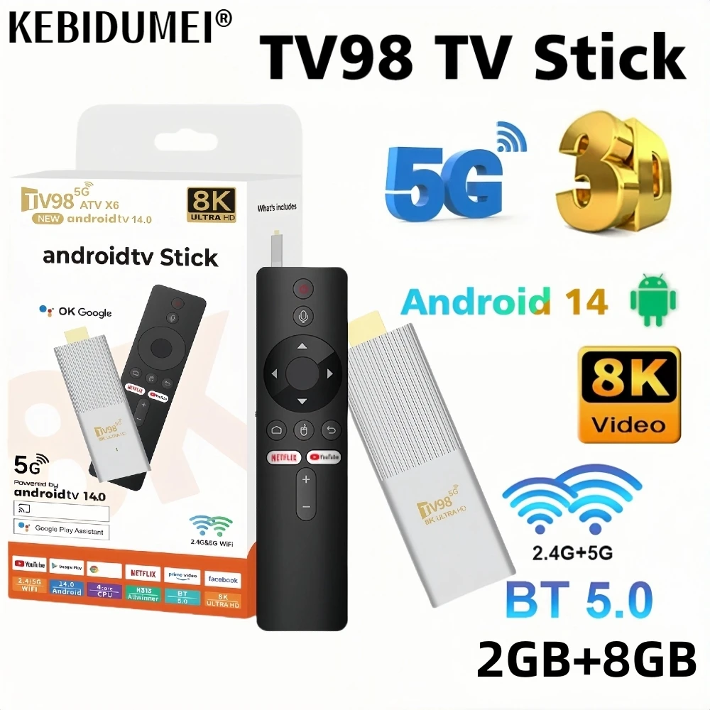 ТВ-приставка Allwinner H313 на Android 14 Wi-Fi Bluetooth 2 4 + 8 Гб