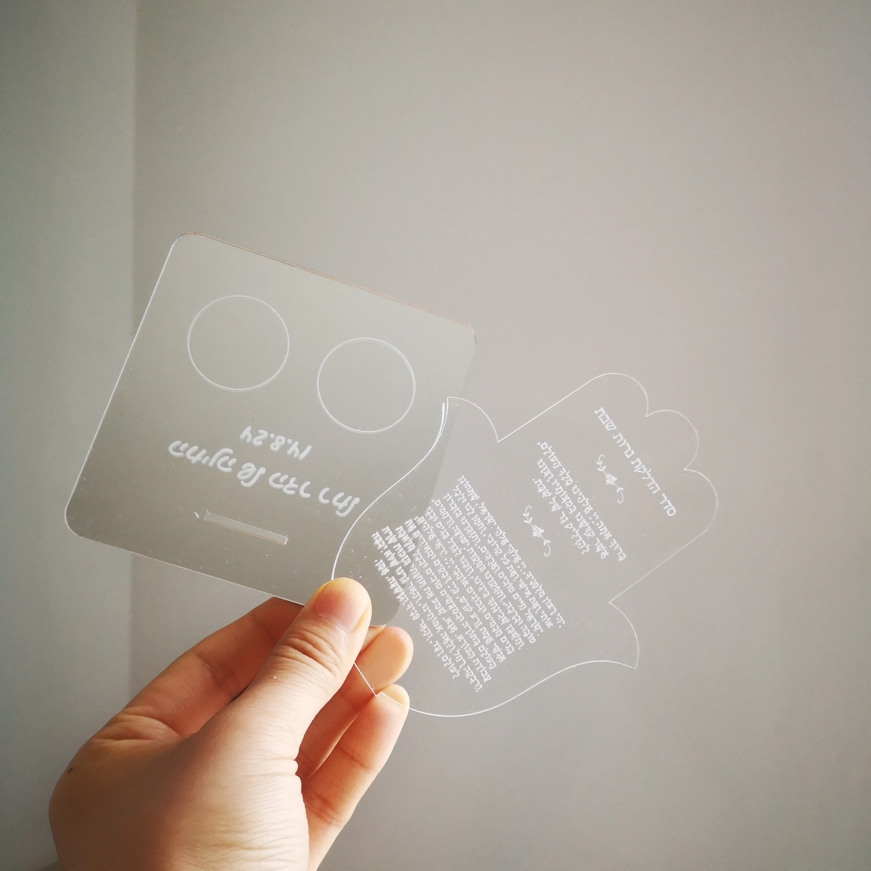 10 шт. сувенирные карты с подсвечником из акрила