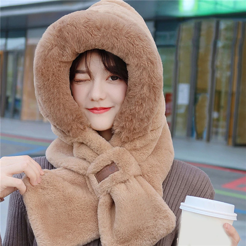 

Women's Winter Hat Windproof And Cold-proof Thickened Warmth Baotou Ear Protection Cycling Cap Net Red Bib Scarf Bandana Women