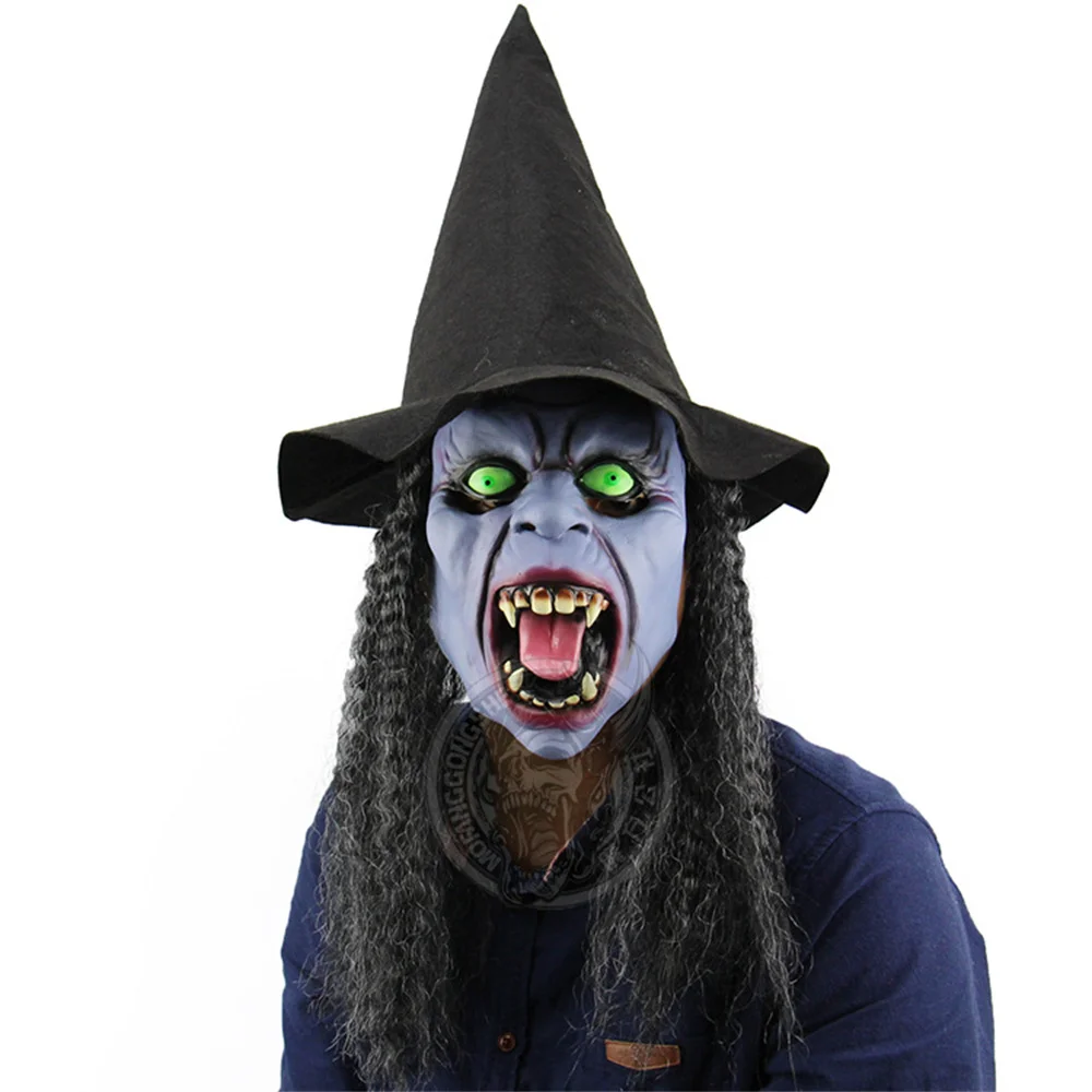 

Fang Fang Dark Night Witch Head Cover Ball Performance Party Trick Horror Mask Bar Secret Room Escape Prop cosplay Prop