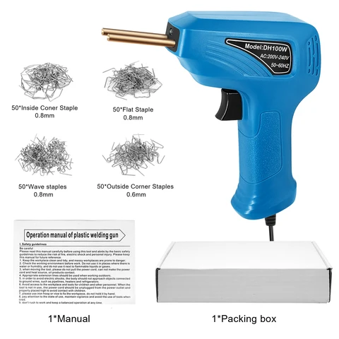 200 шт. скобы, горячий степлер, пластиковый сварочный аппарат, тепловая пушка, пластиковый сварочный аппарат, бампер, паяльник, скобы, бампер, инструмент для ремонта автомобиля