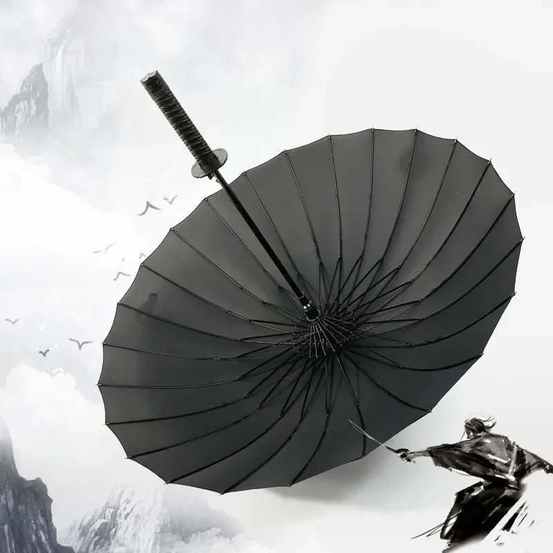 

NEW Dropshipping Samurai Sword Umbrella Japanese Ninja-like Sun Rain Straight Umbrellas Long Handle Large Windproof