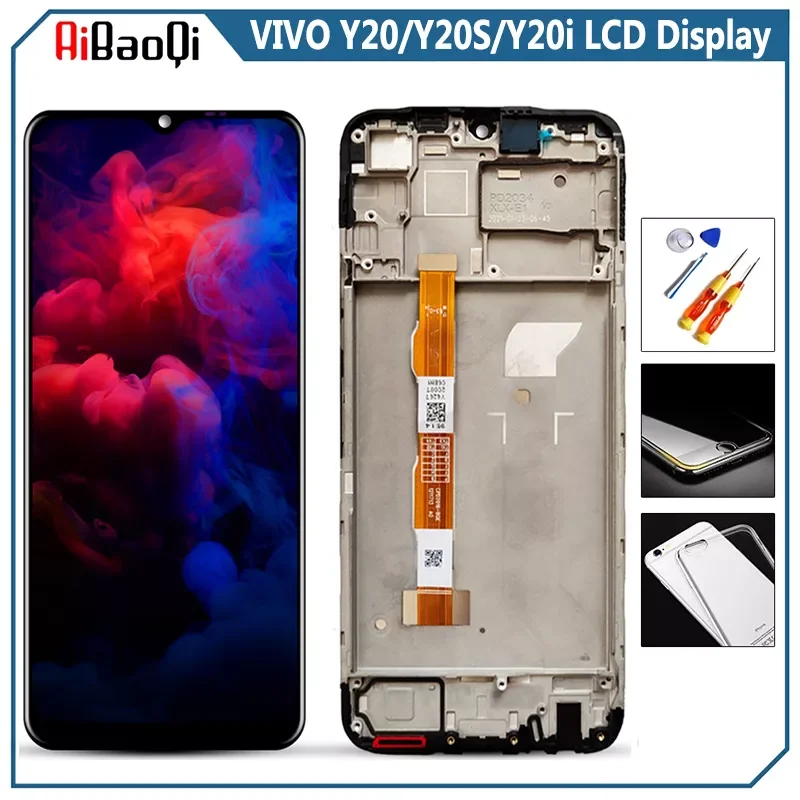 

ЖК-дисплей с сенсорным экраном и дигитайзером в сборе для VIVO Y20 2021/Y20i/Y12S 6,51 дюймов VIVO Y20 2020/Y20S с заменой рамки