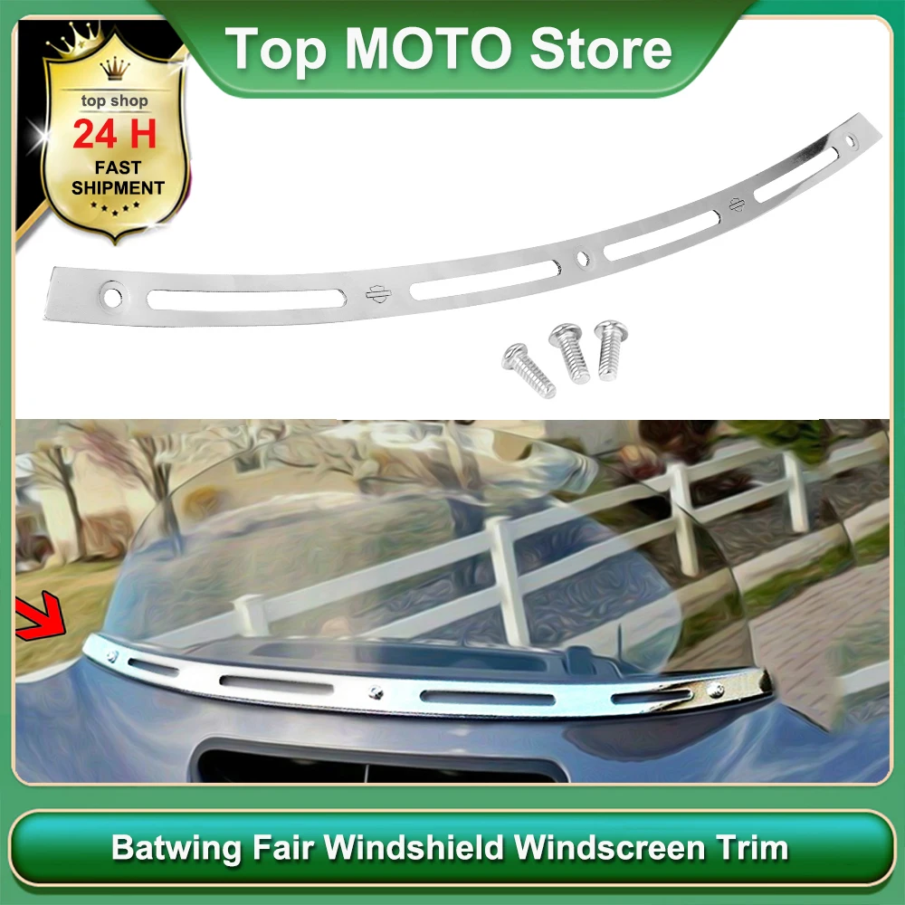 

Motorcycle Windshield Windscreen Trim For 1996-2013 Harley Electra Glide Street Glide Touring FLHT FLHTC FLHTCU FLHX