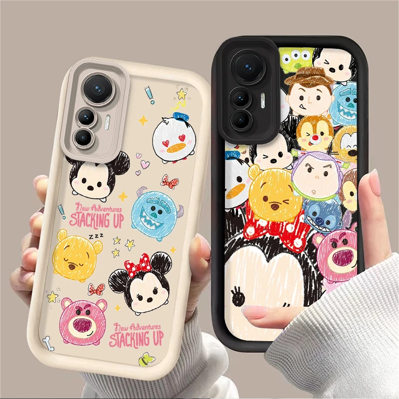 Мягкий чехол для телефона Disney Stitch с Микки Маусом Xiaomi POCO X6 X5 X4 GT F3 F4 F5 M6 Pro X3 NFC Mi 13T 12T