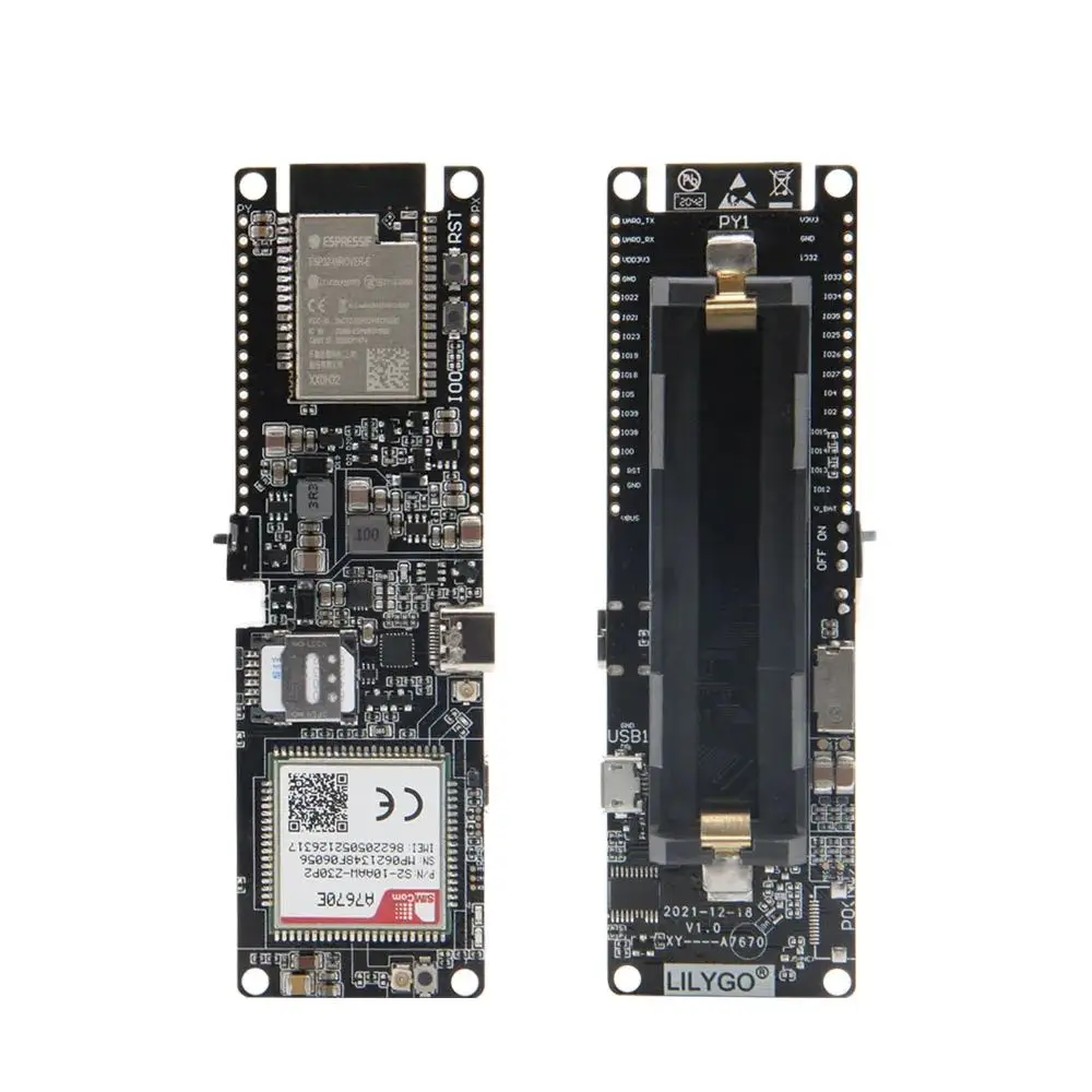 

LILYGO® TTGO T-A7670G/E/SA R2 4G Development Board LTE CAT1 SIM Module ESP32 Support GSM/GPRS/EDGE TF Card A7670G A7670E A7670SA