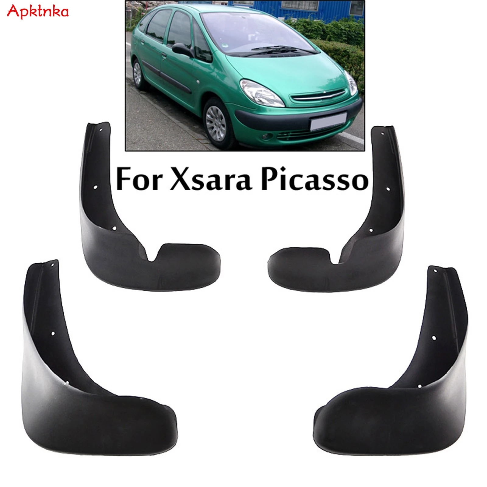 

Брызговики для Citroen Xsara Picasso 2000-2012, грязеотталкивающие щитки