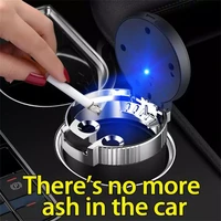 universal car ashtray with led lights with cover creative personality covered car inside the car multi function car supplies new