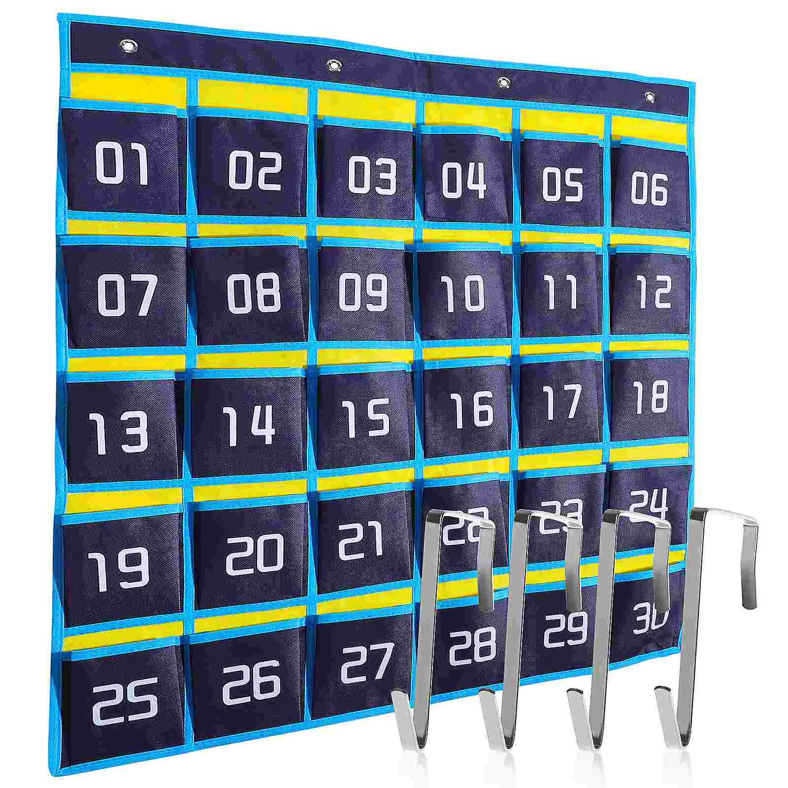 

Head Phones Holder Wall Classroom Organizers Storage Bag Pocket Chart Headphone Non-woven Fabric Student Pouch Hanging