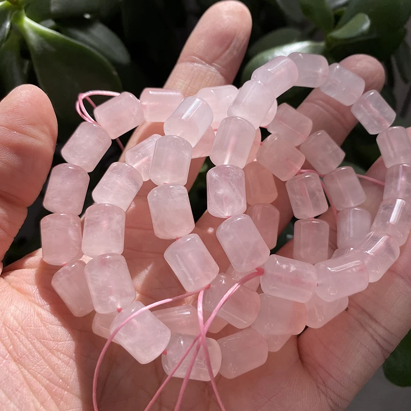 Натуральный розовый хрустальный браслет с бусинами женский розовыми