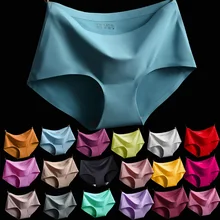 Sexy estilo de verão moda feminina calcinha de seda gelo legal refrescante sem costura underwear triângulo grandes jardas cuecas femininas lingerie (4)