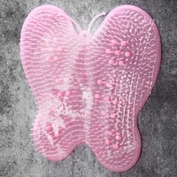 silicone butterfly back bath brush back massage exfoliator wall mounted bathroom shower cleaning brush household accessories