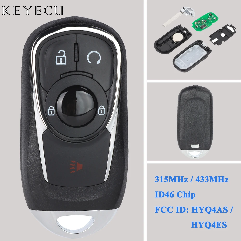 Keyecu для Buick Encore/ Encore GX 2021-2023 умная строка 315 МГц 433 чип ID46 HYQ4AS HYQ4ES 13534465 13530513