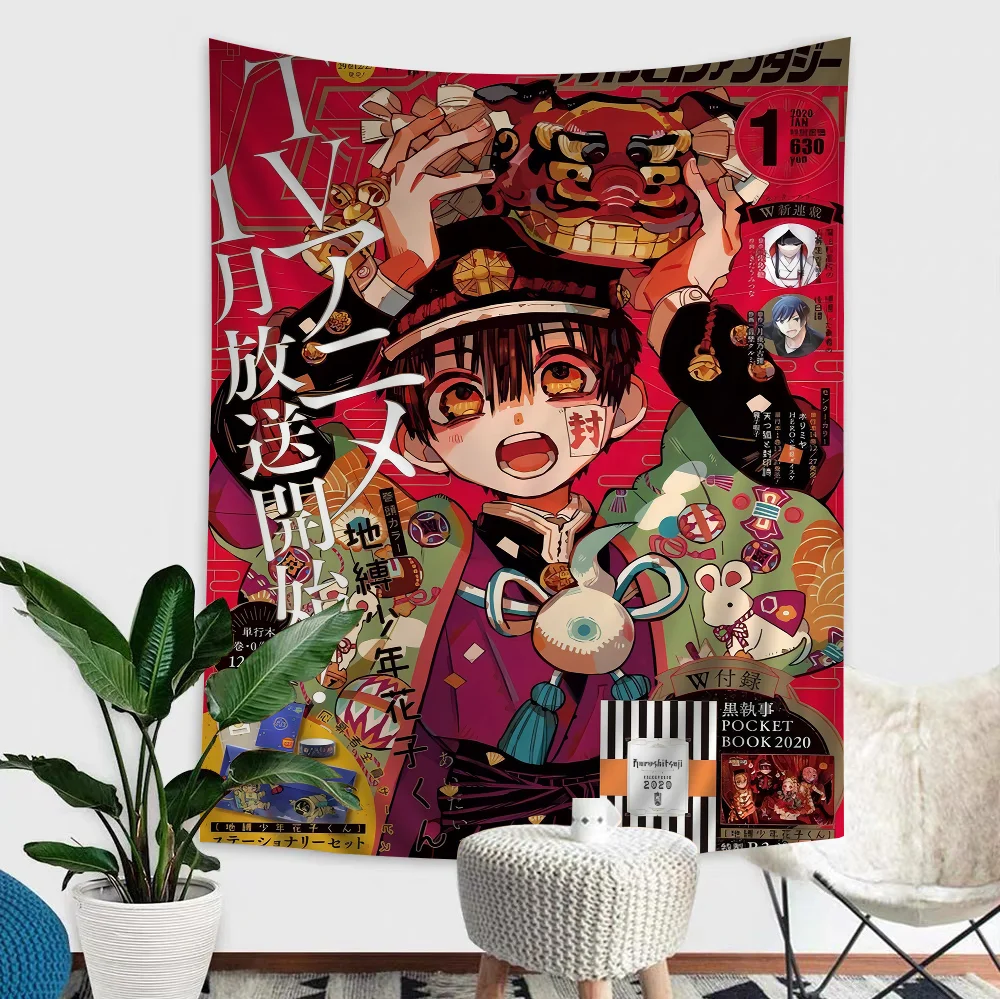 Подвесной богемный гобелен Ханако-кун в унитазе подвесной настенный коврик Таро