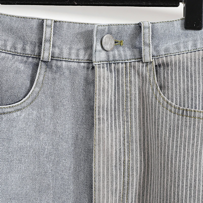 Весенне-летняя джинсовая юбка с разрезом женская одежда ковбойская в стиле ретро