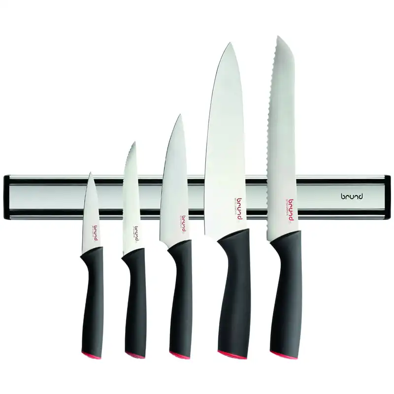 

EasyCut 6pc Knife Rack Set Kitchen Knife With Storage Holder