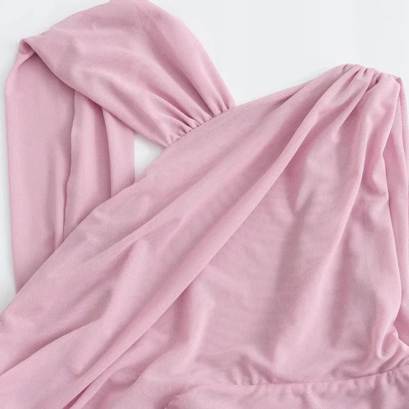 Боди женское Сетчатое с оборками без рукавов открытой спиной