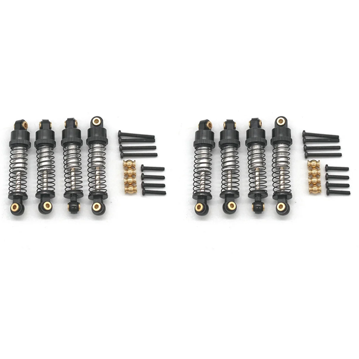 

8x Metal Shock Absorbers Oil Dampers for FMS FCX24 1/24 RC Crawler Car Upgrades Parts Accessories,Black