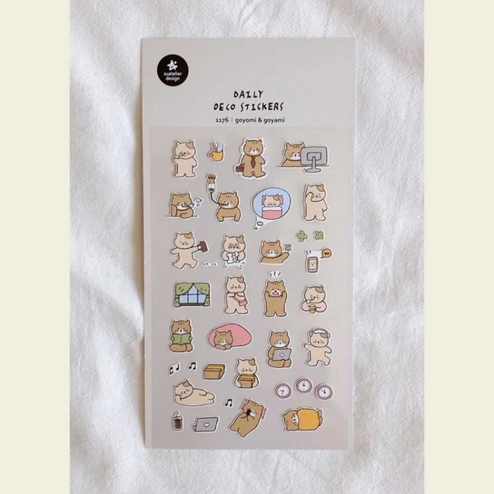 

Мультяшные бумажные наклейки Suatelier Cat Life