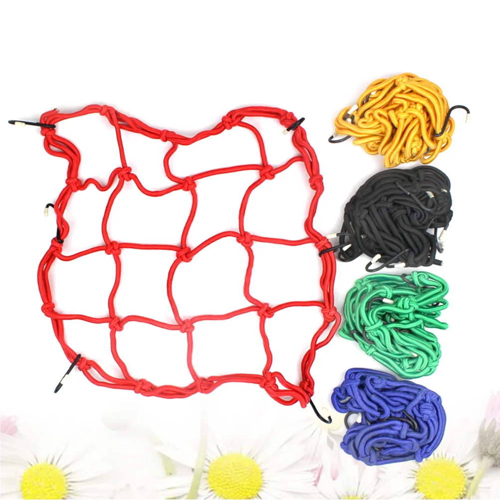 

Motorcycle Net Bag Fuel Tank Luggage Net Cargo Bungee Net Bag with 6 Hooks for Motorbike 30 x 30cm