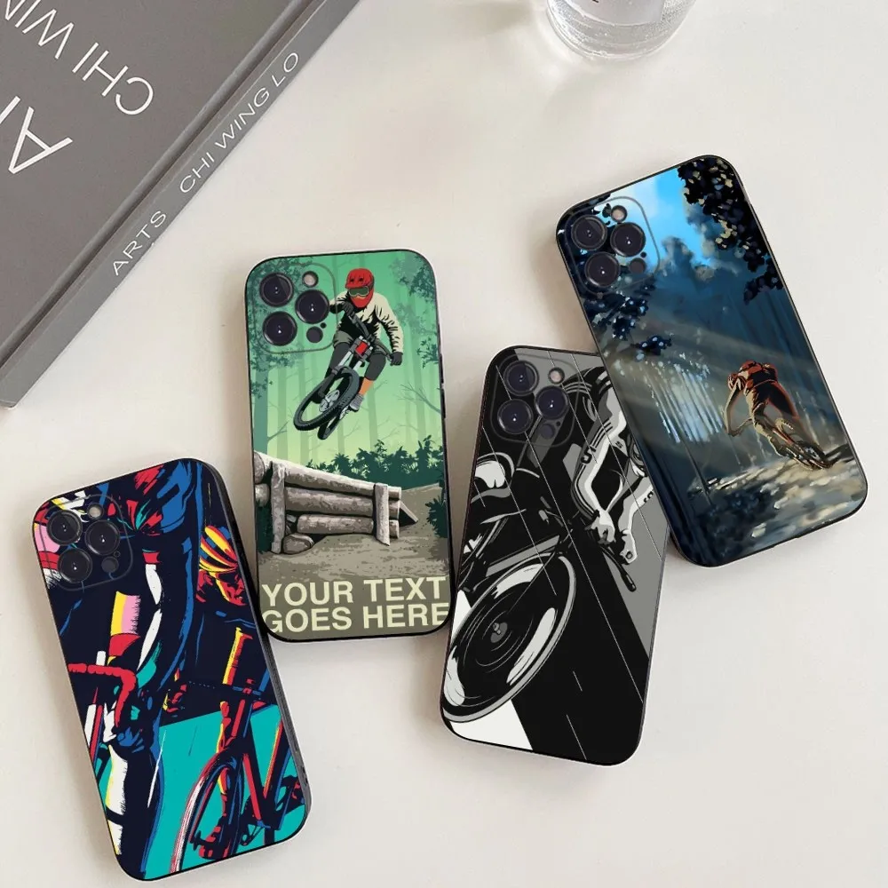 

BIKE CYCLING Art Phone Case For iPhone 14 11 12 13 Mini Pro XS Max Cover 6 7 8 Plus X XR SE 2020 Funda Shell