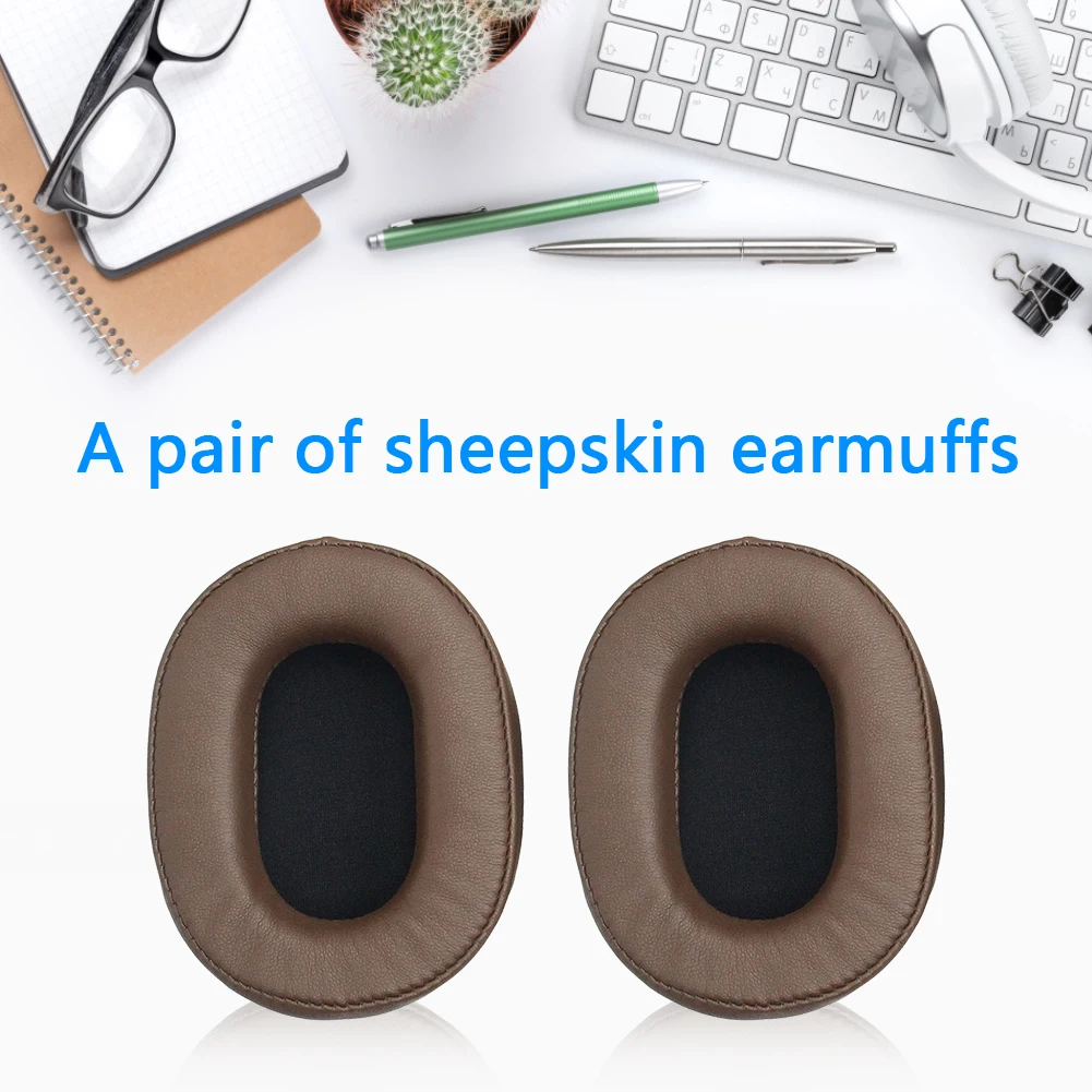 

1 Pair Sheepskin Ear Cushions Hot Sale Simple Enduring Ear Cushions for Audio Technica ATH MSR7 M50x M20 M40 M40x Pads