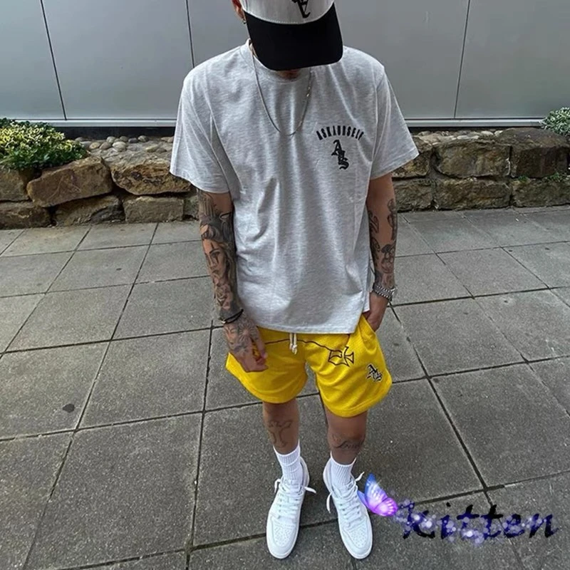 Футболка ASKYURSELF для мужчин и женщин Свободный Топ с надписью коротким рукавом