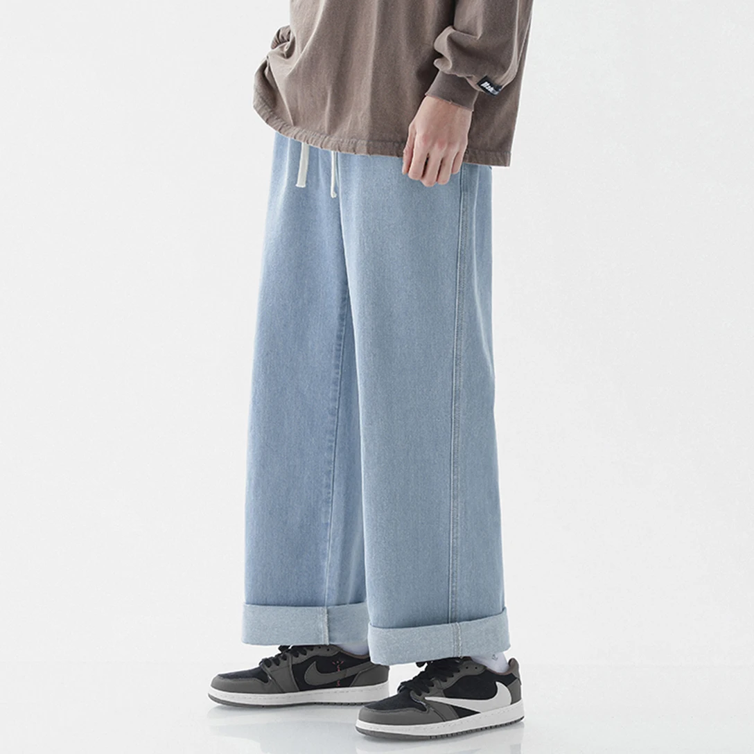 Men's Jeans Pants Casual Vintage Baggy Clothing Straight Leg Trousers Korean Fashion Man Streetwear Pop Harajuku Oversize Pants