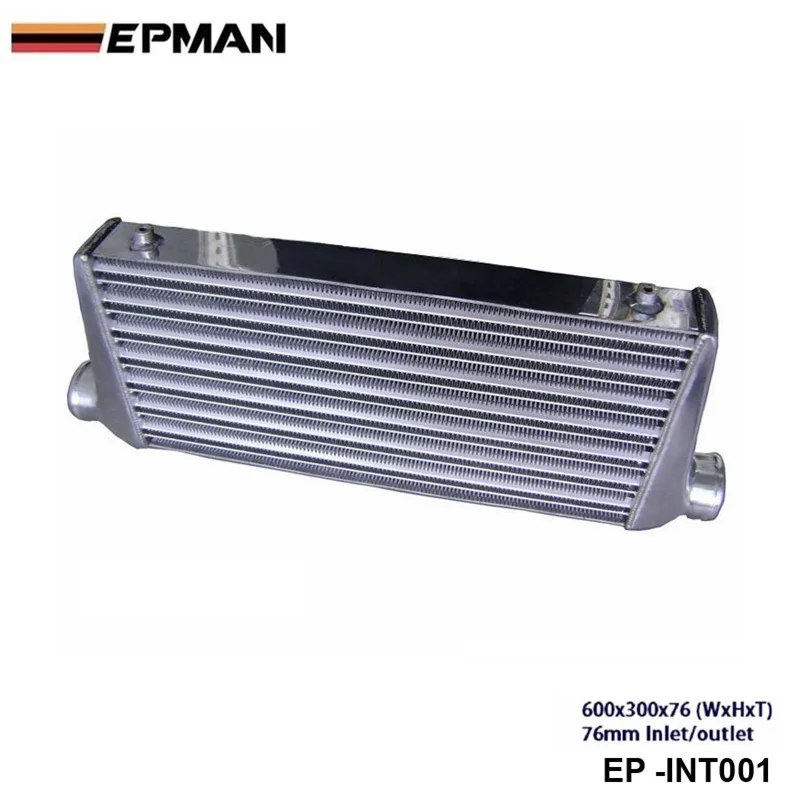 

Aluminum Turbo Intercooler Inter Cooler 600 X 300 X 76 MM Front Mount 600*300*76 OD:76mm EP-INT001