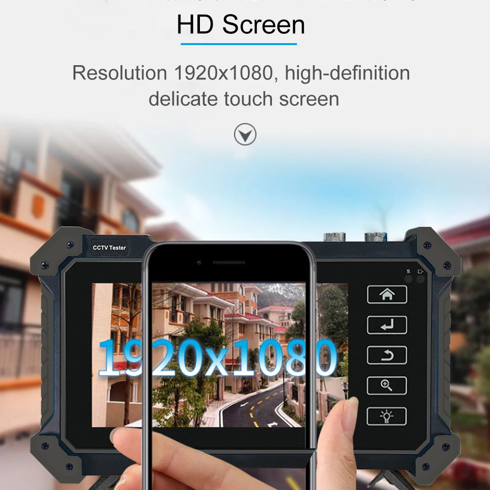 Графитовый тестер камер IPC-5200C IP Camera Tester 8MP IP/AHD/CVI/TV/SDI CCTV 5-дюймовый монитор с HDMI VGA для IPC CFTV on.