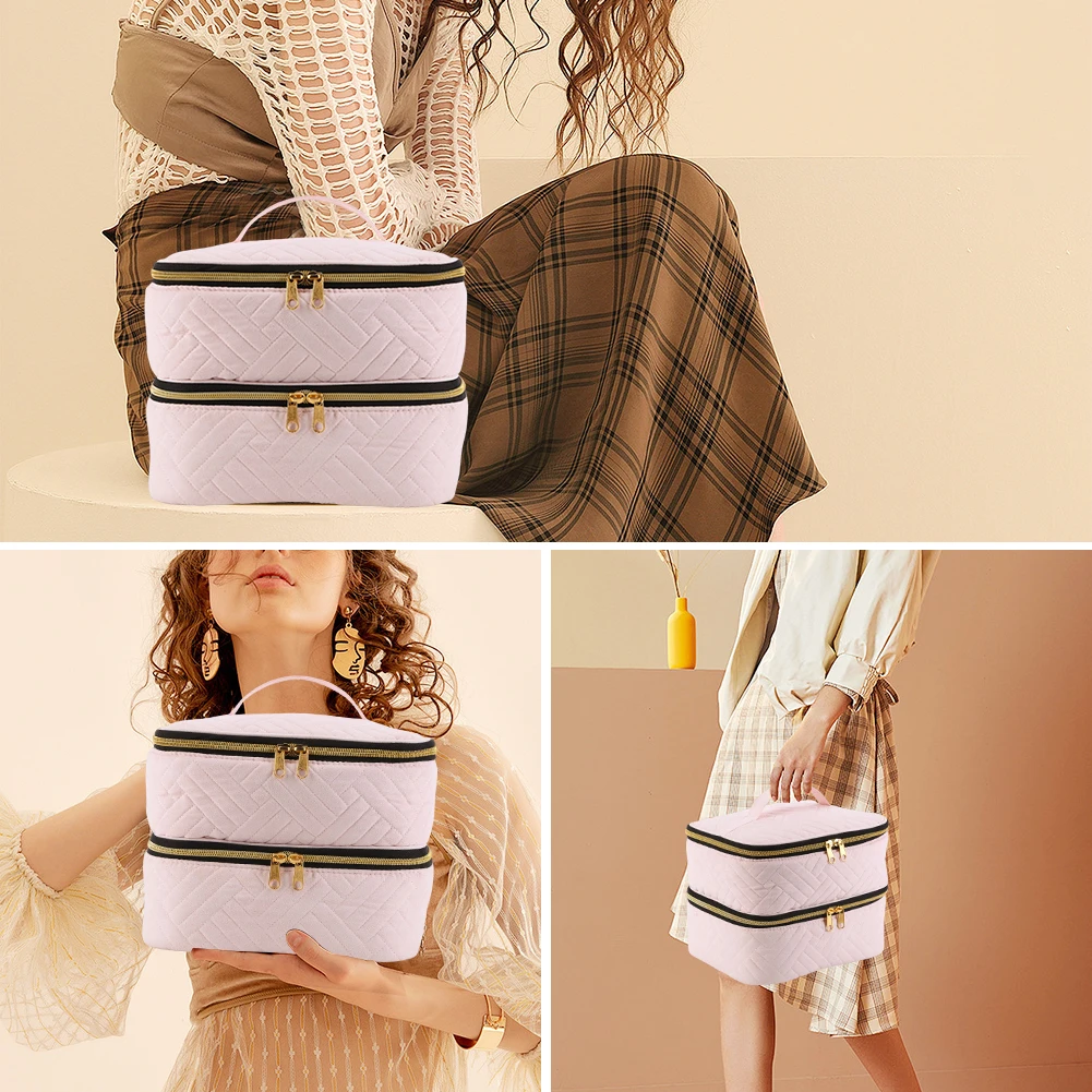 

Nail Storage Bag Removable Nail Polish Storage Bag with Zipper Portable High-Capacity Multifunctional Beauty Accessories