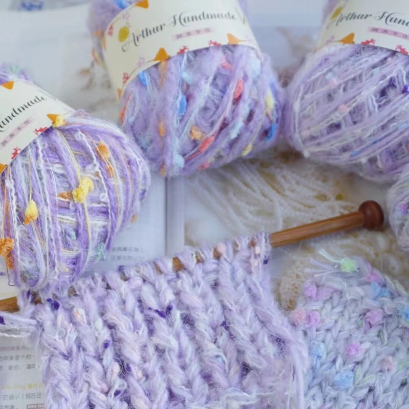 Светильник-фиолетовая серия ручная Смешанная характеристика вязальная сумка с