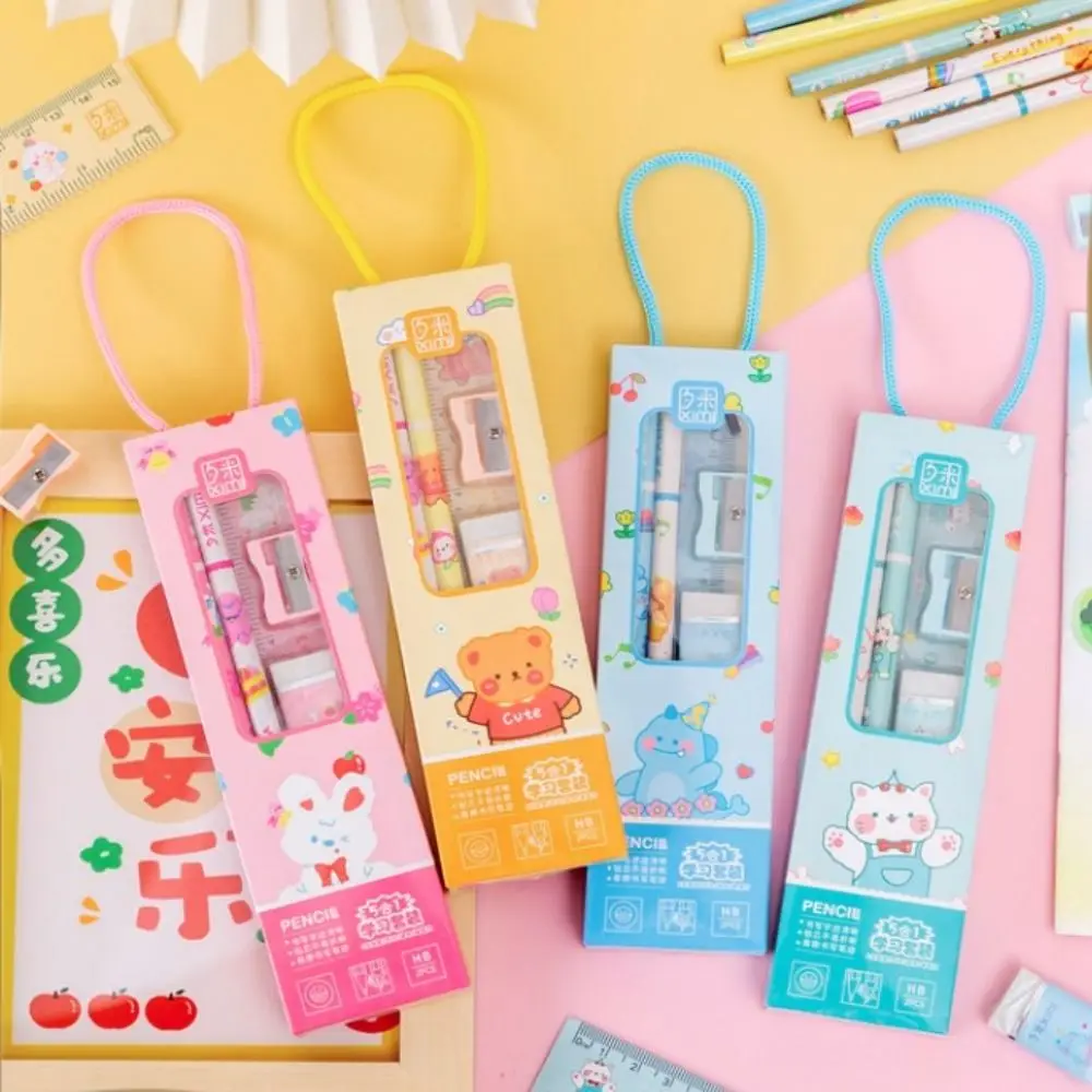 

School Kindergarten School Supplies Children's Gifts Pencil Eraser Ruler Sets Student Stationery Sets Birthday Gifts