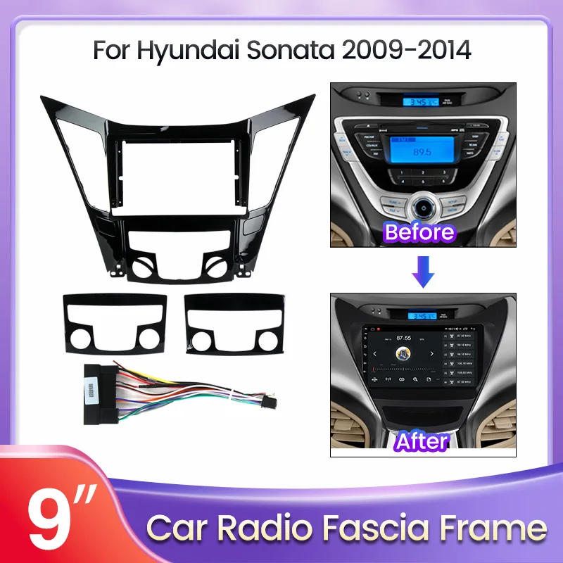 

NaviTree 9 Inch Car Radio Fascia Frame For Hyundai Sonata YF 2009-2014 Automotive Stereo Framework Panel Interior Accessory Kit