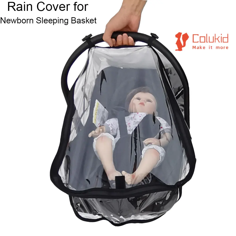 Compatible Rain Cover Weather Shield Plastic Clear Netting Raincoat Mosquito Net For Newborn Sleeping Basket and Baby Car Seat
