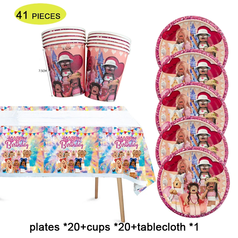 

Розовые блоки роботов, украшение для тематической вечеринки в виде розыгрыша для девочек, праздник для будущей матери, товары для вечеринки...