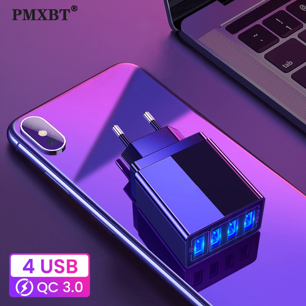 

36W USB Charger QC3.0 Fast Charging Wall Adapter For iPhone 12 Xiaomi Samsung Mobile Phone Portable Tablet EU/US/UK Charge Plug