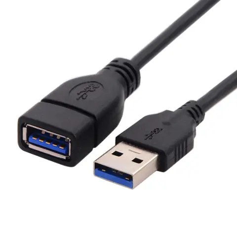 Кабель-удлинитель «папа» USB 3.0 Type-A на USB 3.0 Type-A мама 20 см 5 Гбит/с