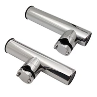 2PCS 316 Stainless Steel Pontoon Boat Fishing Pole Rod Holders For 19mm To 32mm Tube Fish Rod Holder Marine Yacht Accessories