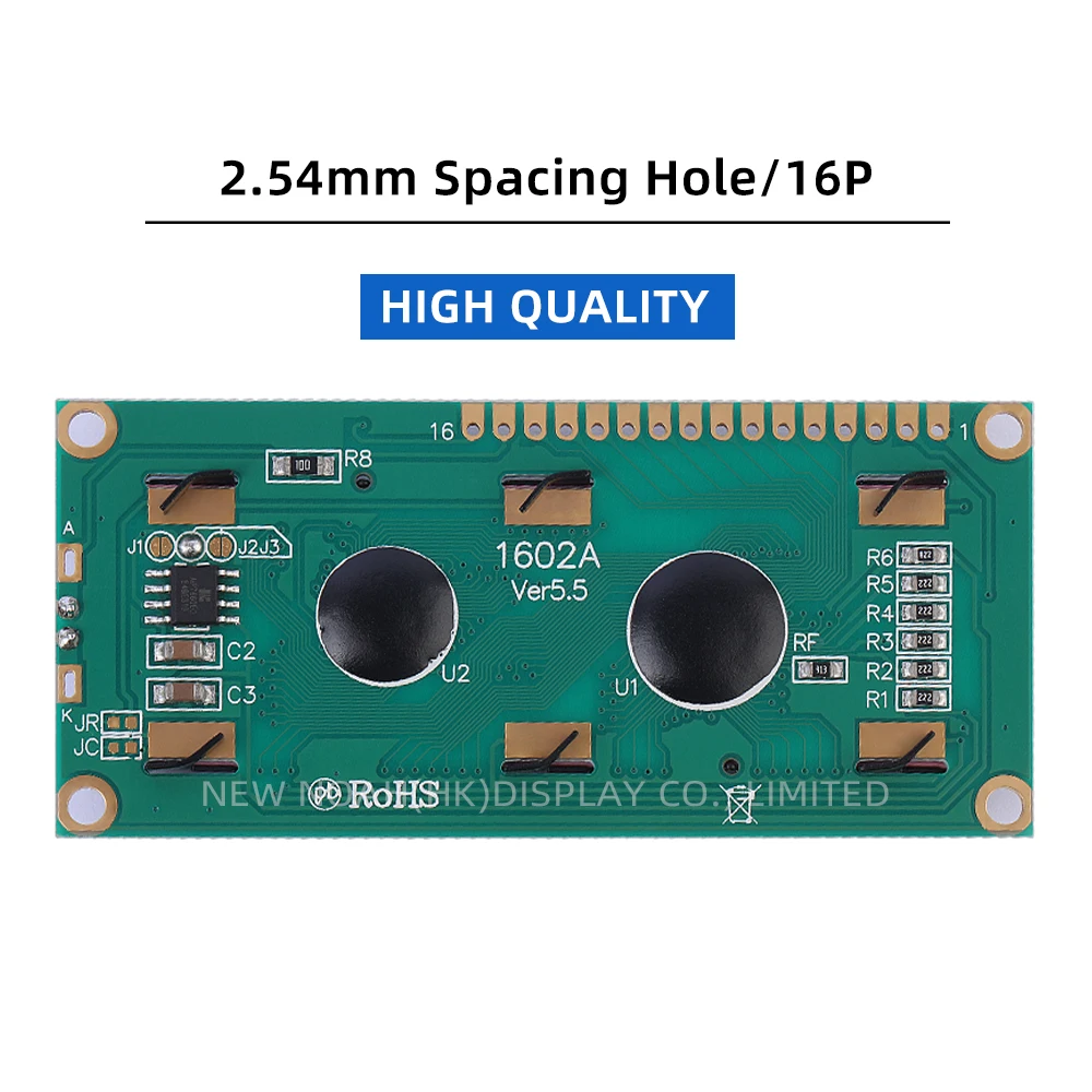 Русская черная пленка BTN Ice Blue 1602A 3 В жидкокристаллический дисплей 16*2 1602 16X2