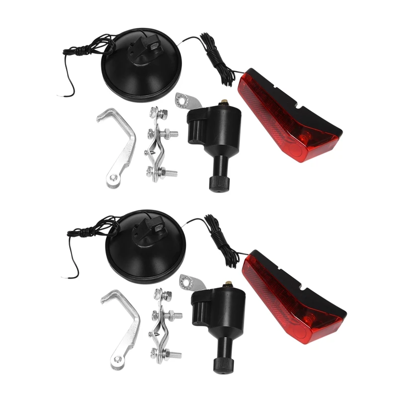 

2X Motorized Bike Bicycle Friction Dynamo Generator Head Tail Light With Acessories